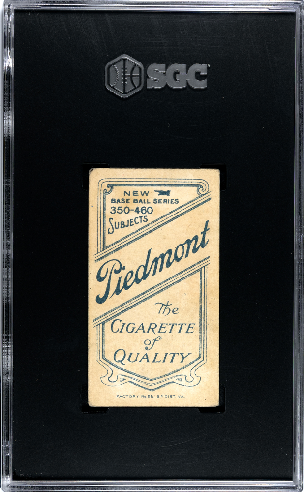 1911 Piedmont Cigarettes (T206) Ty Cobb Portrait, Red Background SGC 3