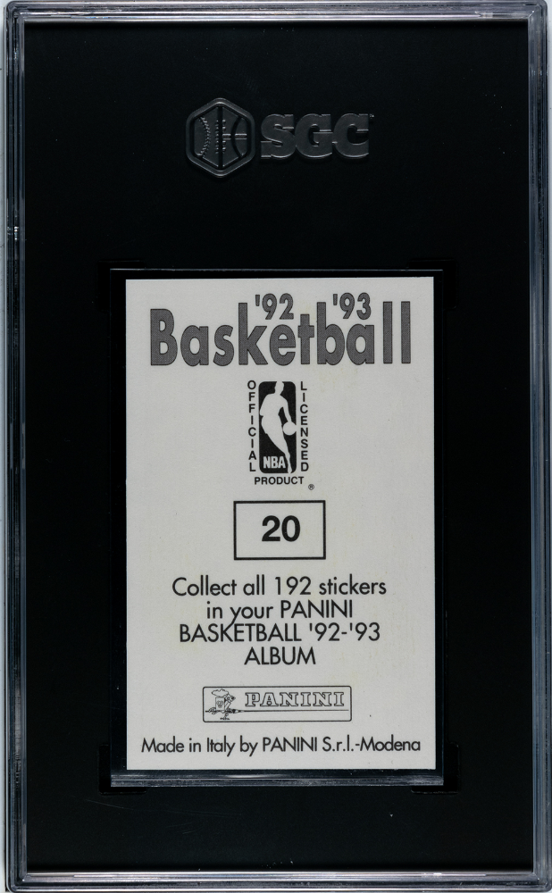 1992 Panini Stickers Michael Jordan #20 SGC 9