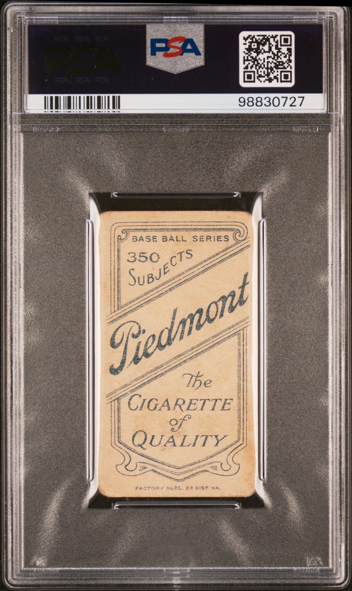 1909-11 T206 Piedmont 350 Jack Warhop PSA 1.5