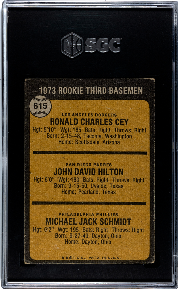 1973 Topps Mike Schmidt #615 SGC 4