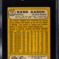 1968 Topps Hank Aaron #110 SGC 3