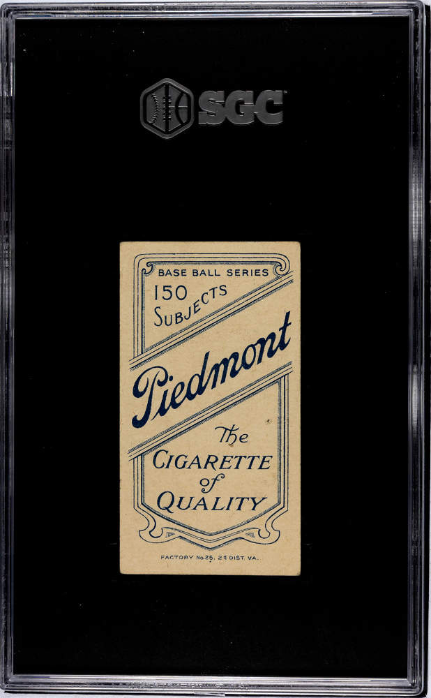 1909 Piedmont Cigarettes (T206) Barney Pelty Horizontal Photo SGC 1.5
