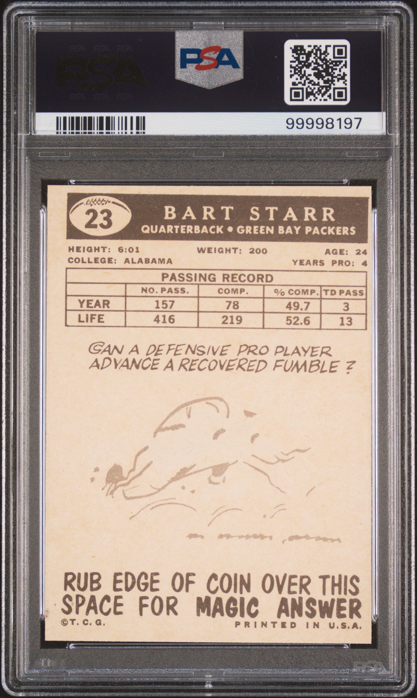 1959 Topps Bart Starr #23 PSA 8