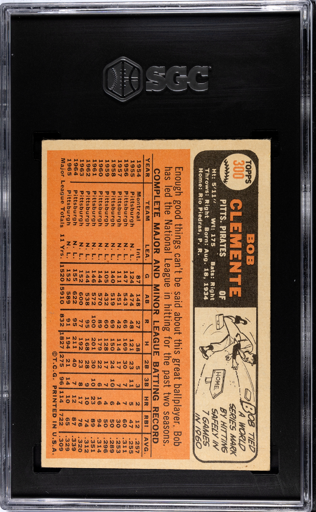 1966 Topps Bob Clemente #300 SGC 5