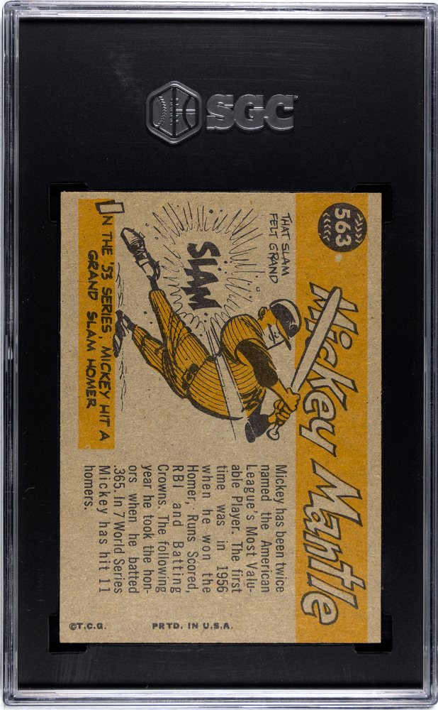 1960 Topps Mickey Mantle #563 All Star SGC 6