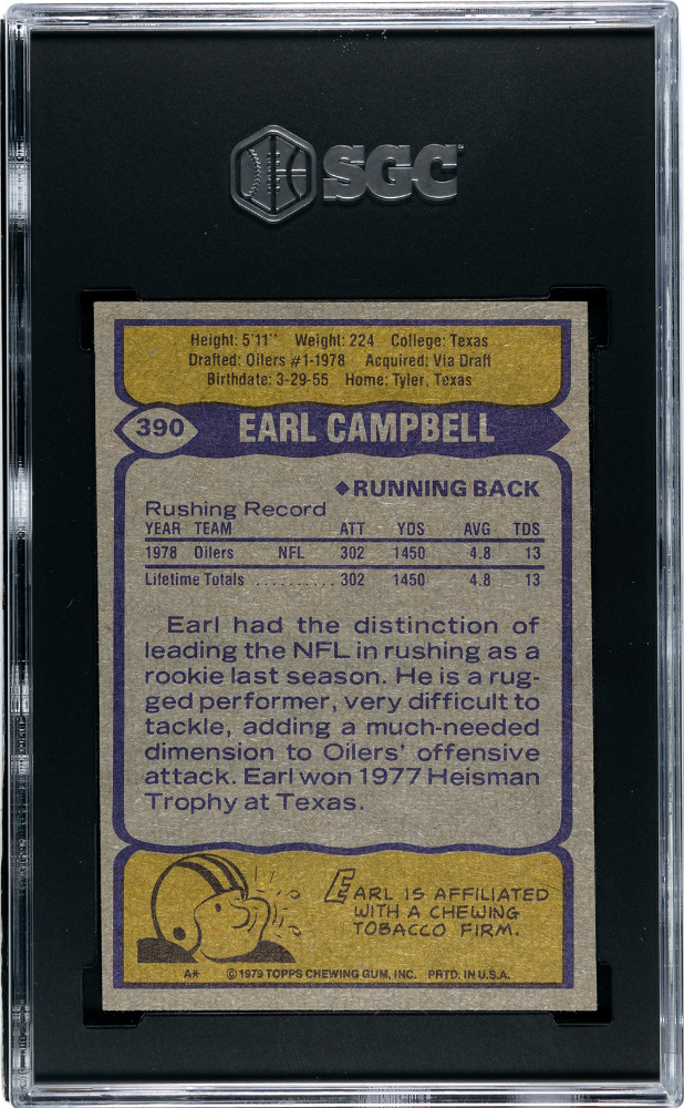 1979 Topps Earl Campbell #390 SGC 7.5