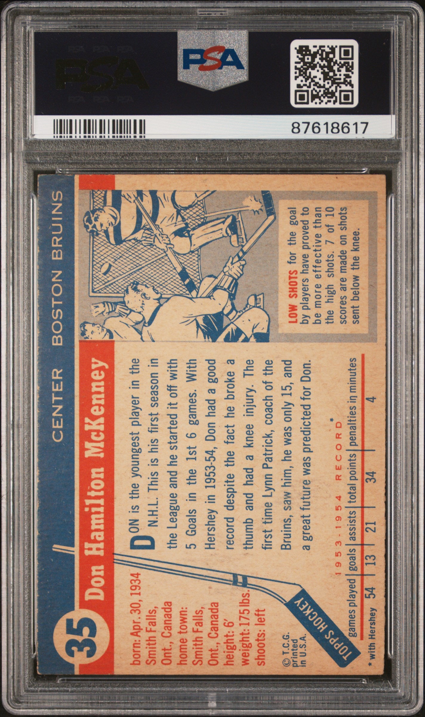 1954 Topps Don Mckenney #35 PSA 6