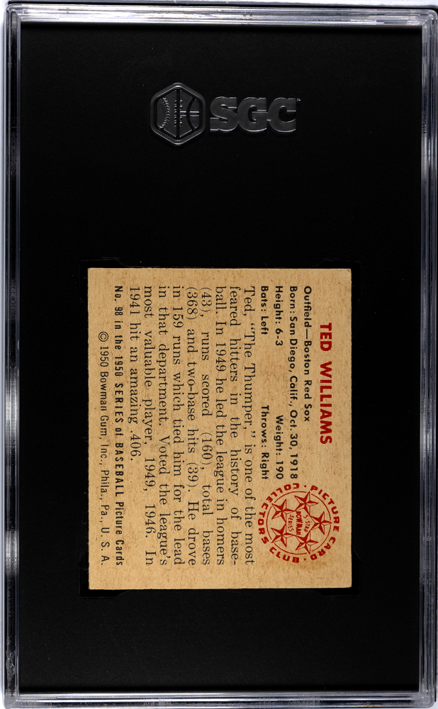 1950 Bowman Ted Williams #98 SGC 7.5