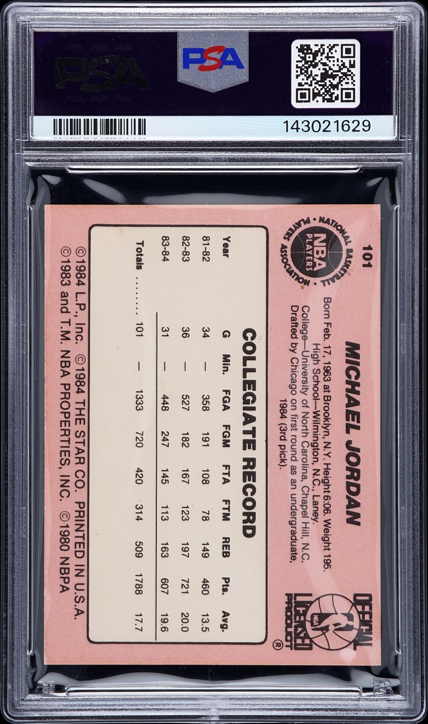 1984 Star Michael Jordan #101 PSA A