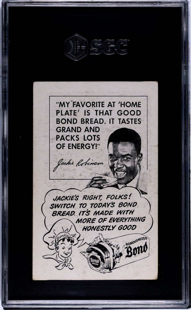 1947 Bond Bread Jackie Robinson Throwing SGC 2.5