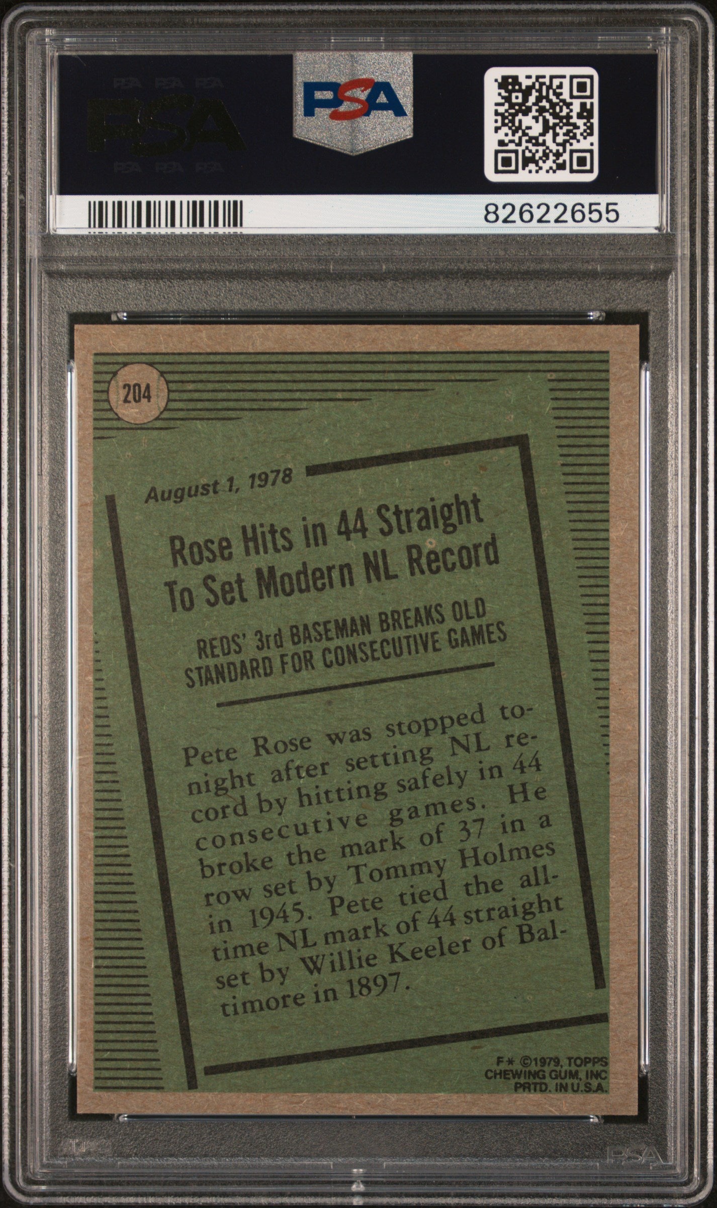 1979 Topps Pete Rose #204 PSA 9