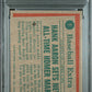 1975 Topps '74 Highlights #1 Hank Aaron PSA 8