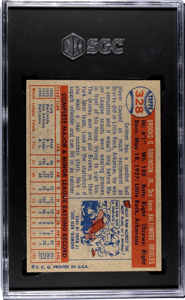 1957 Topps Brooks Robinson #328 SGC 7.5