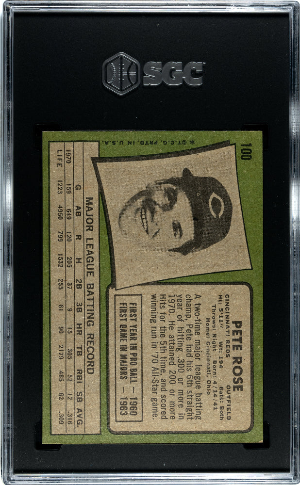 1971 Topps Pete Rose #100 SGC 7