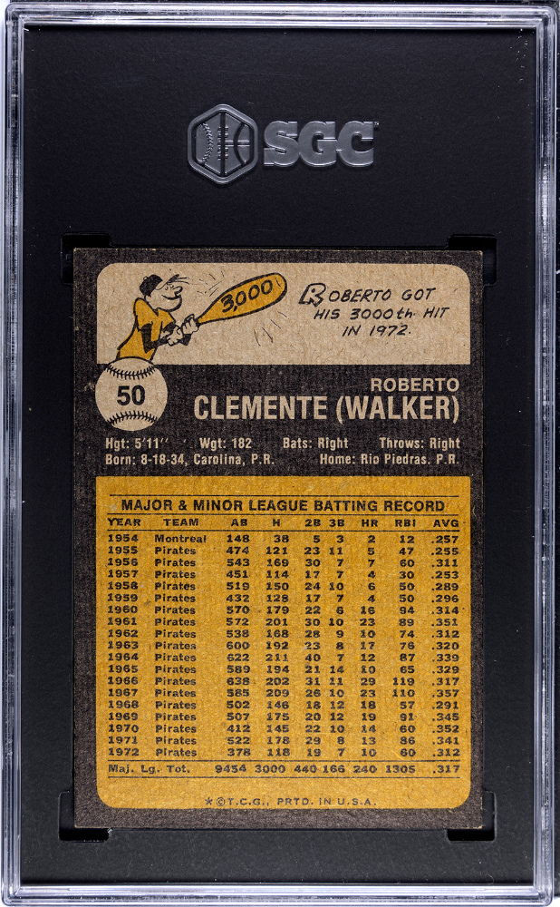 1973 Topps Roberto Clemente #50 SGC 6