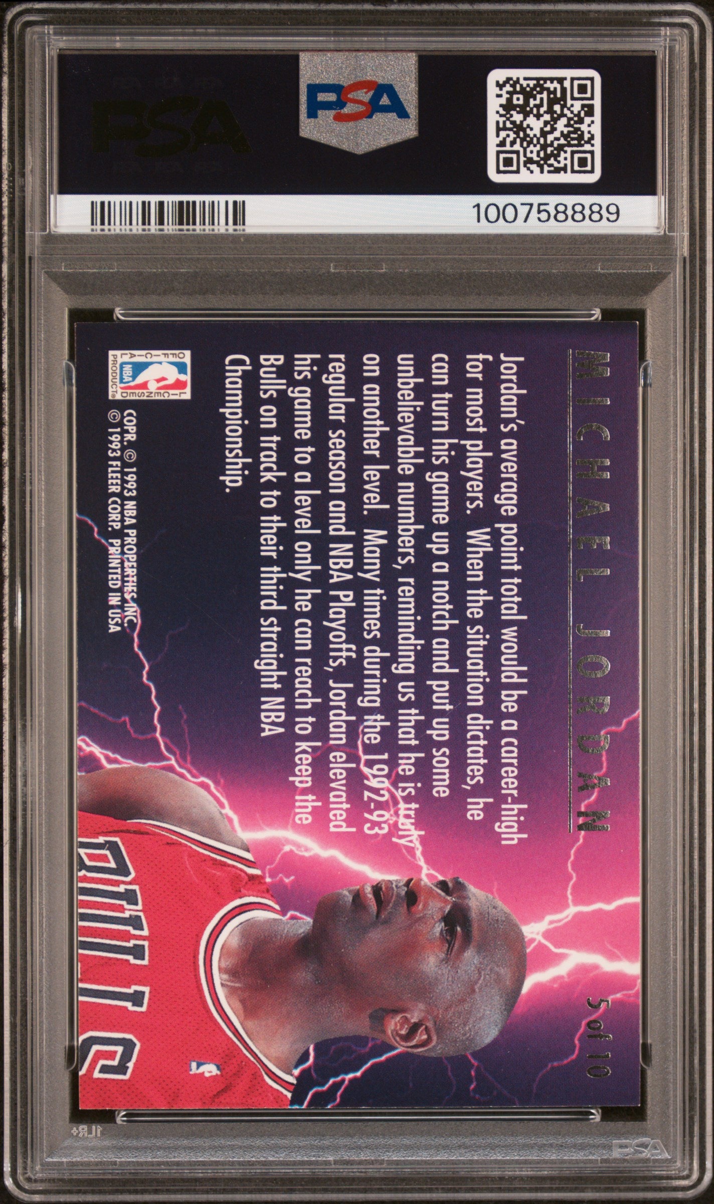 1993 Ultra Scoring Kings Michael Jordan #5 PSA 8
