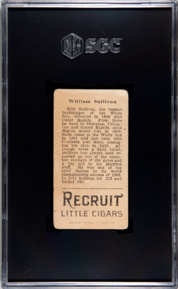 1912 Recruit Little Cigars (T207) William Sullivan SGC 2.5