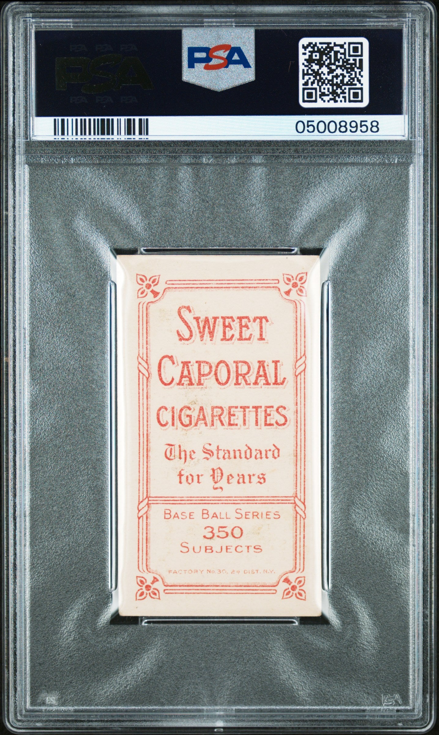 1909-11 T206 Sweet Caporal 350/30 Johnny Evers Bat,Chicago On Shirt PSA 5