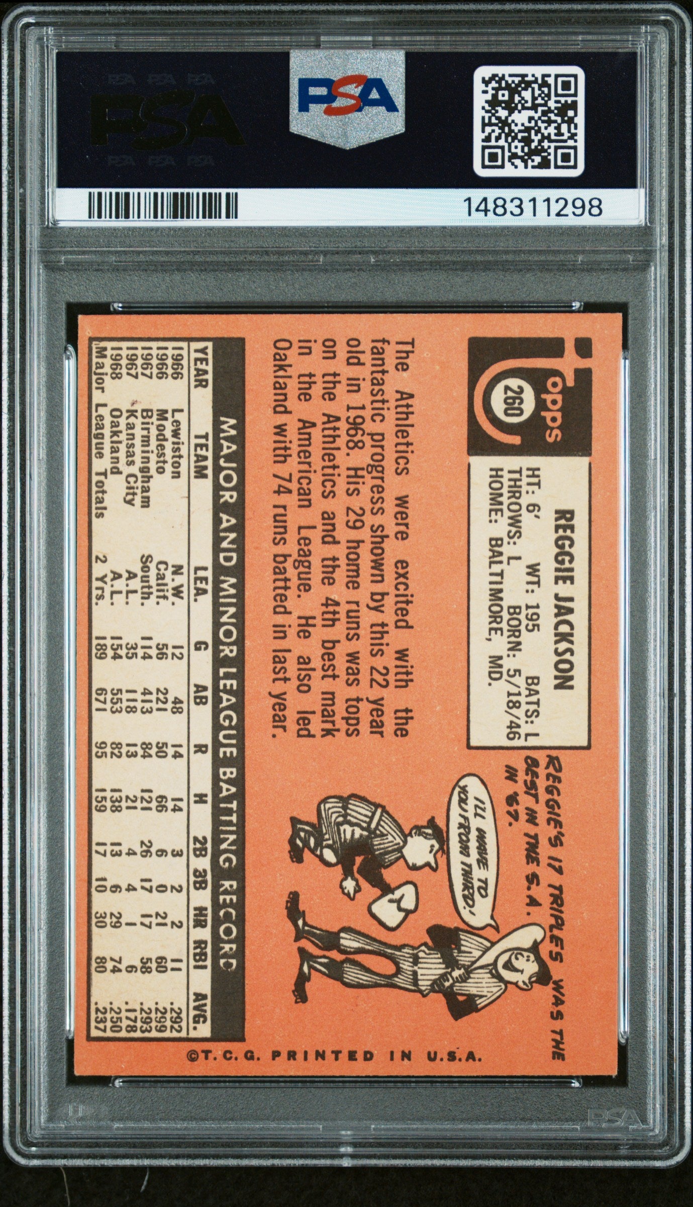 1969 Topps Reggie Jackson #260 PSA 5