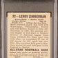1948 Leaf Leroy Zimmerman #32 Green Jersey Numbers PSA 4