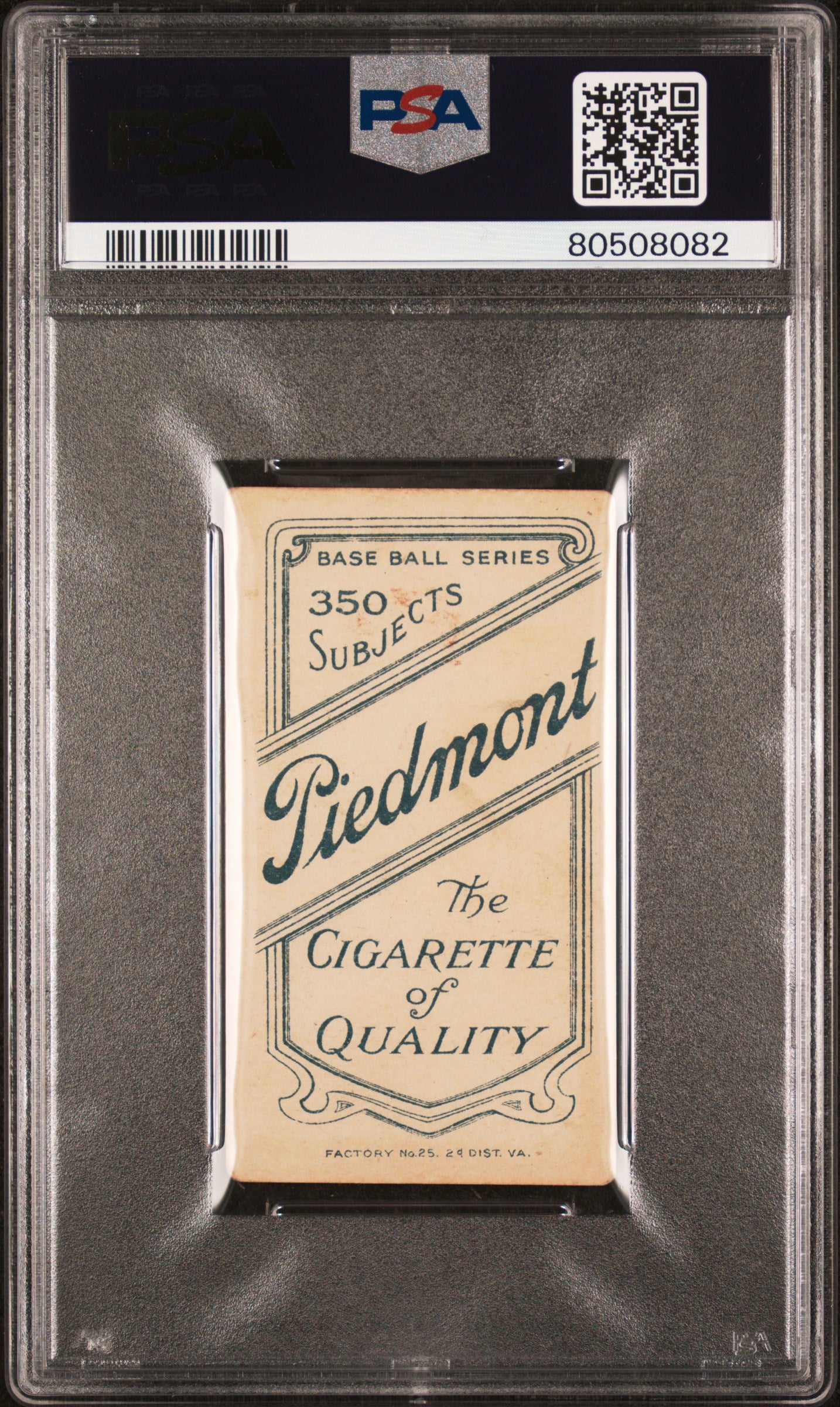 1909-11 T206 Piedmont 350 Ira Thomas PSA 2
