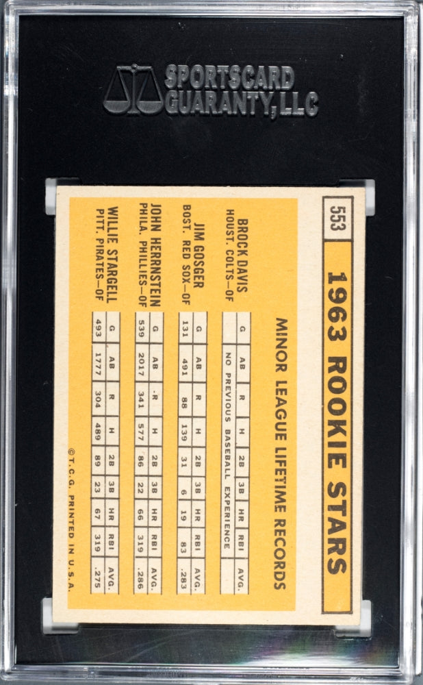 1963 Topps Willie Stargell #553 SGC 8.5