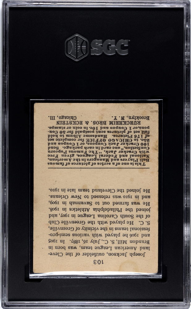 1915 Cracker Jack Joe Jackson #103 SGC 2