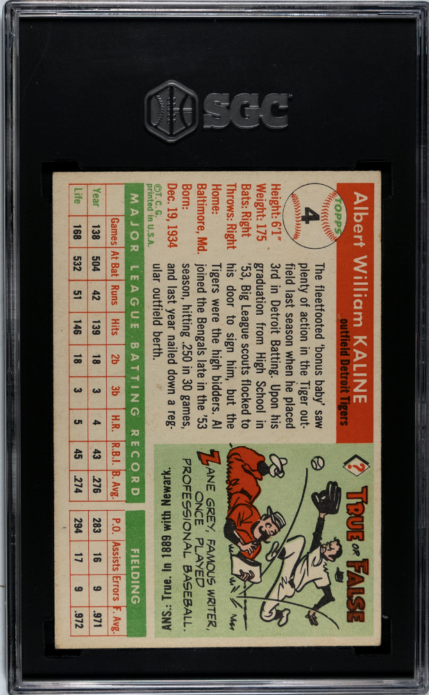 1955 Topps Al Kaline #4 SGC 4.5