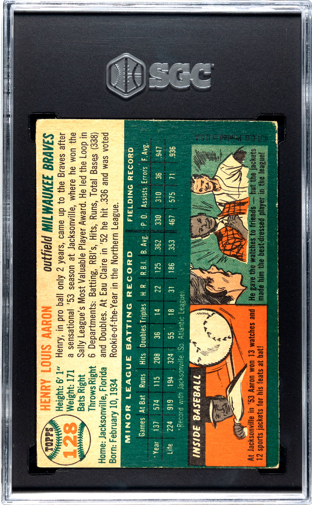 1954 Topps Henry Aaron #128 SGC 2.5