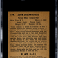 1940 Playball Johnny Evers #174 SGC 4.5