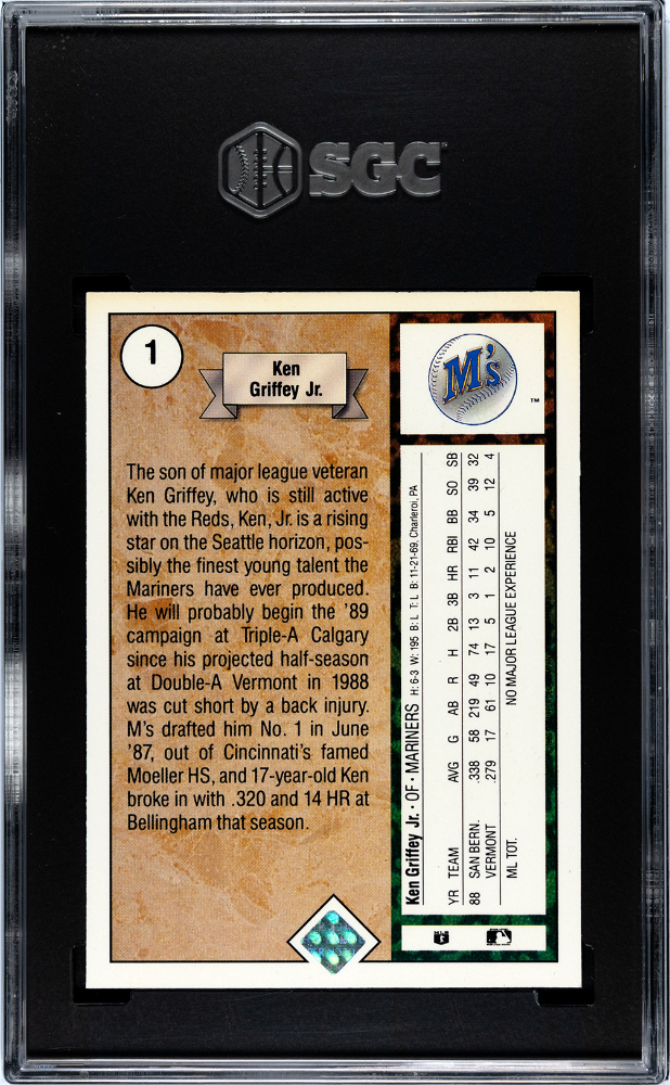 1989 Upper Deck Ken Griffey JR. #1 SGC 8