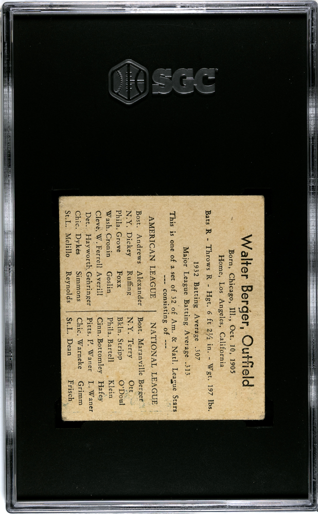 1933 George C. Miller Walter Berger SGC A