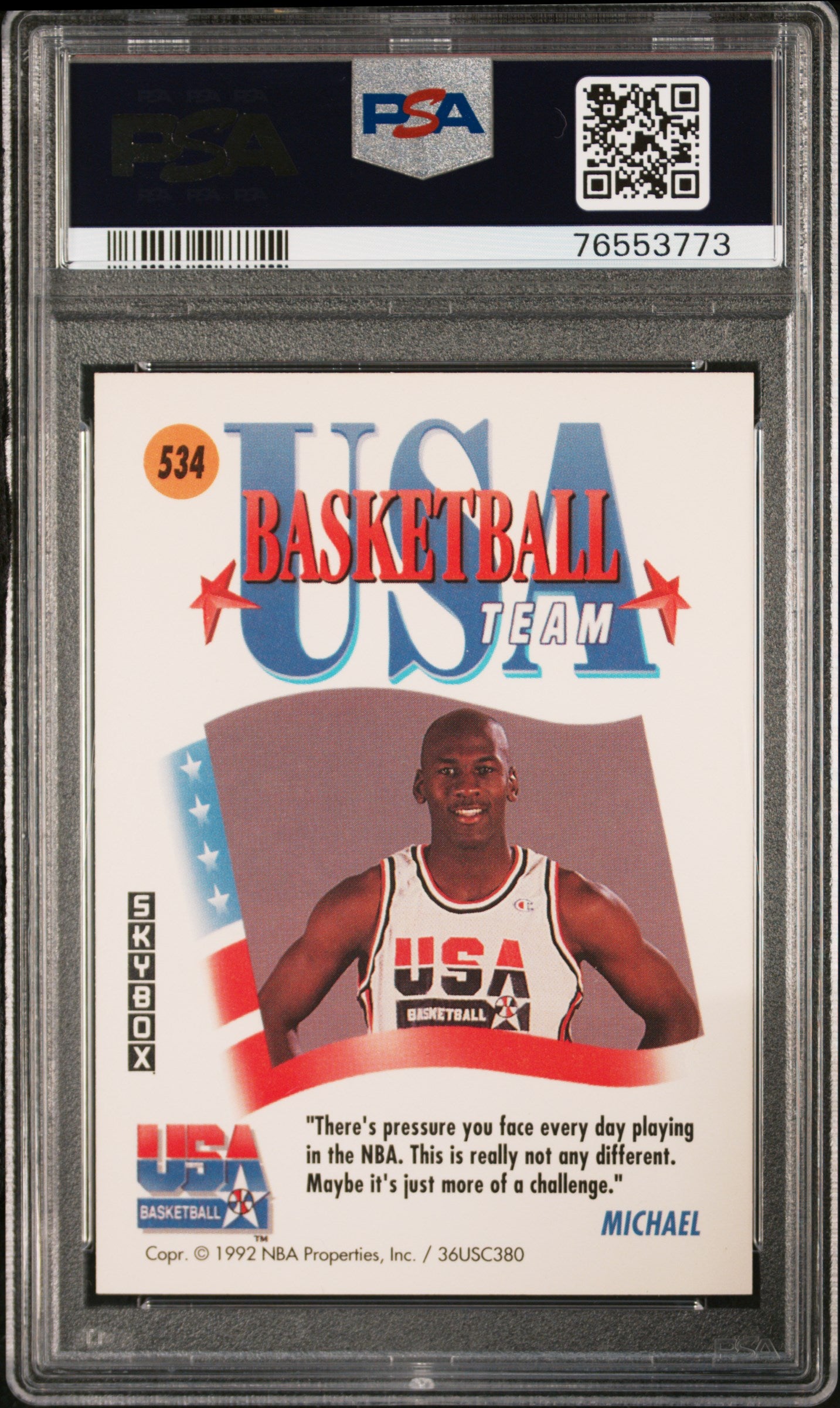 1991 Skybox Michael Jordan #534 Usa PSA 10