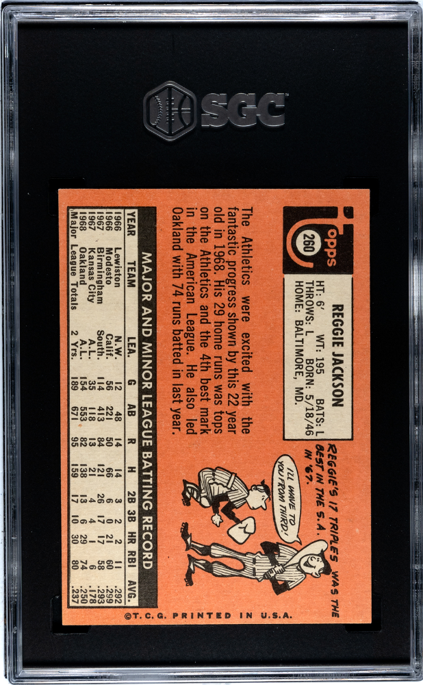 1969 Topps Reggie Jackson #260 SGC 6