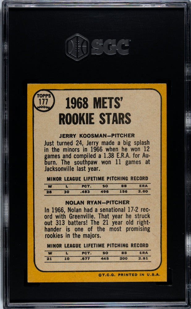 1968 Topps Nolan Ryan #177 SGC 5.5