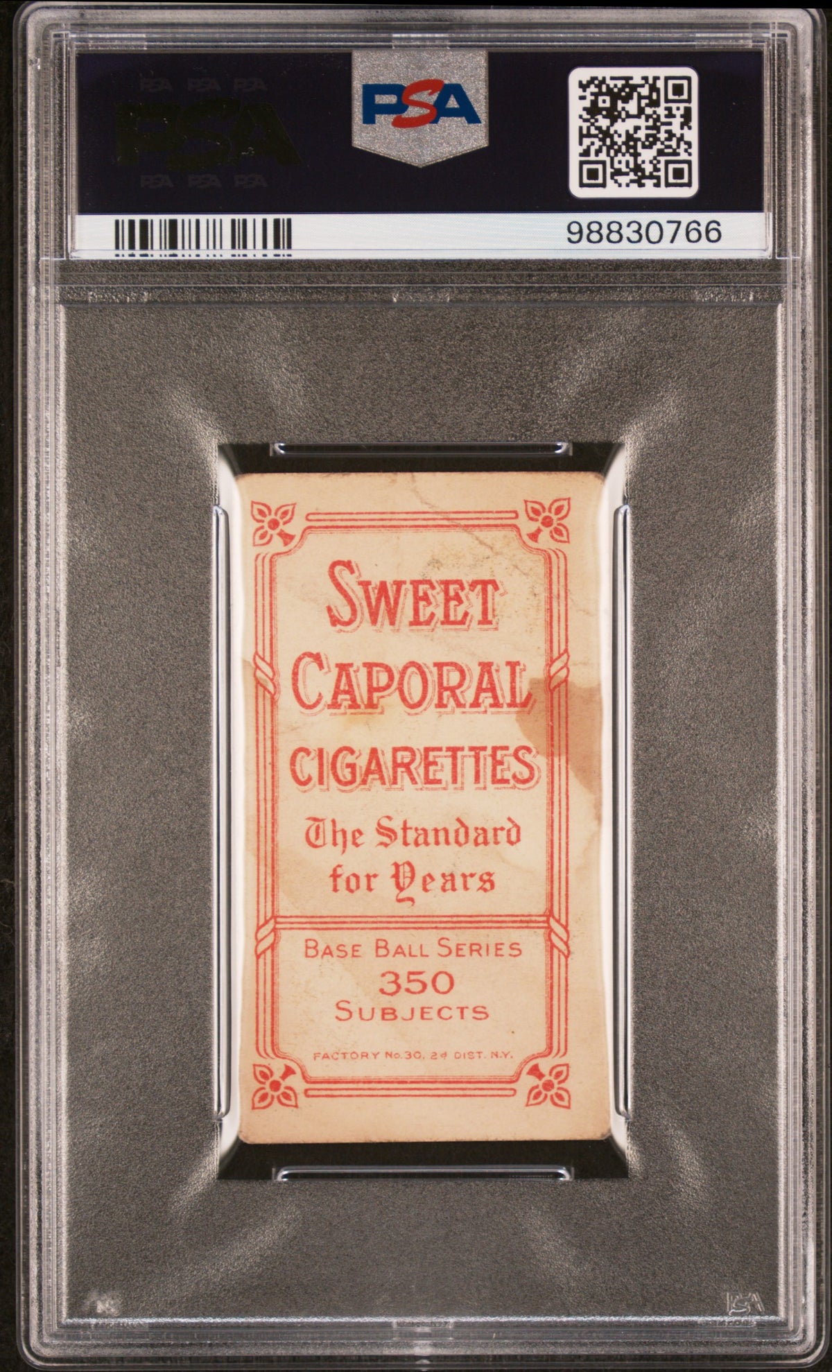 1909-11 T206 Sweet Caporal 350/30 Jack White Buffalo PSA 1