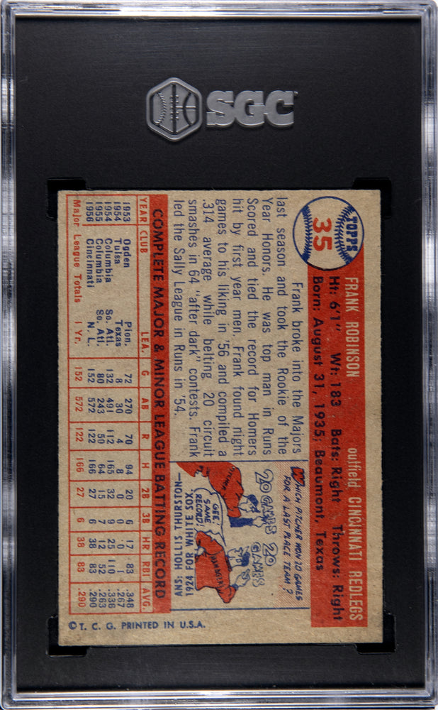 1957 Topps Frank Robinson #35 SGC 5