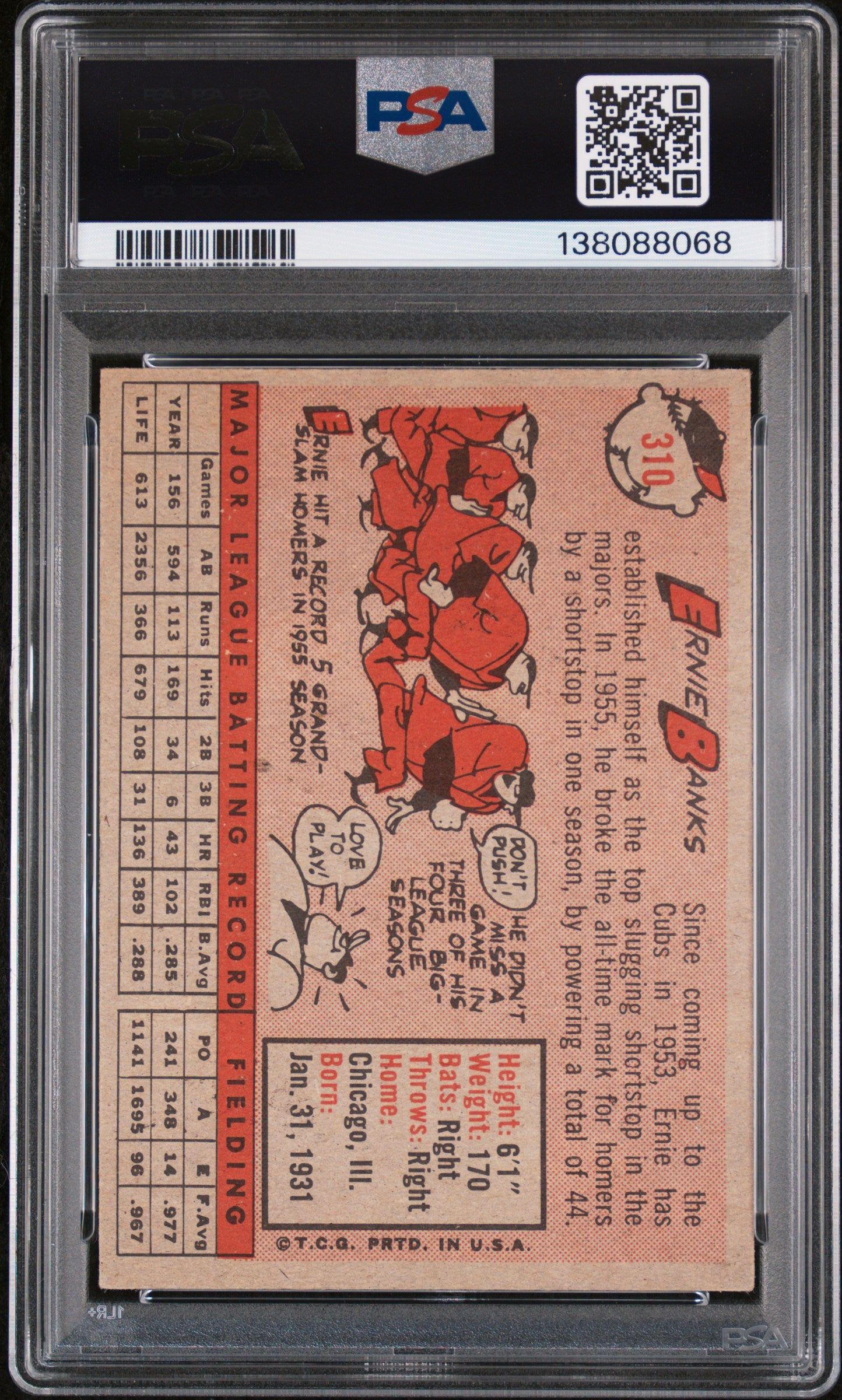1958 Topps Ernie Banks #310 PSA 6