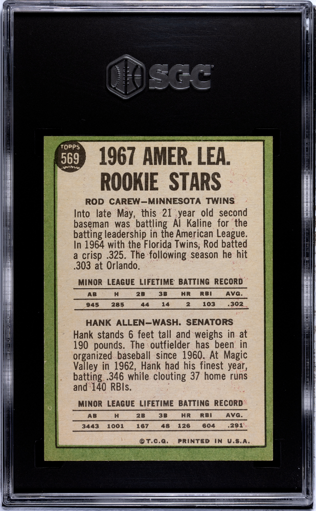 1967 Topps Rod Carew #569 SGC 7