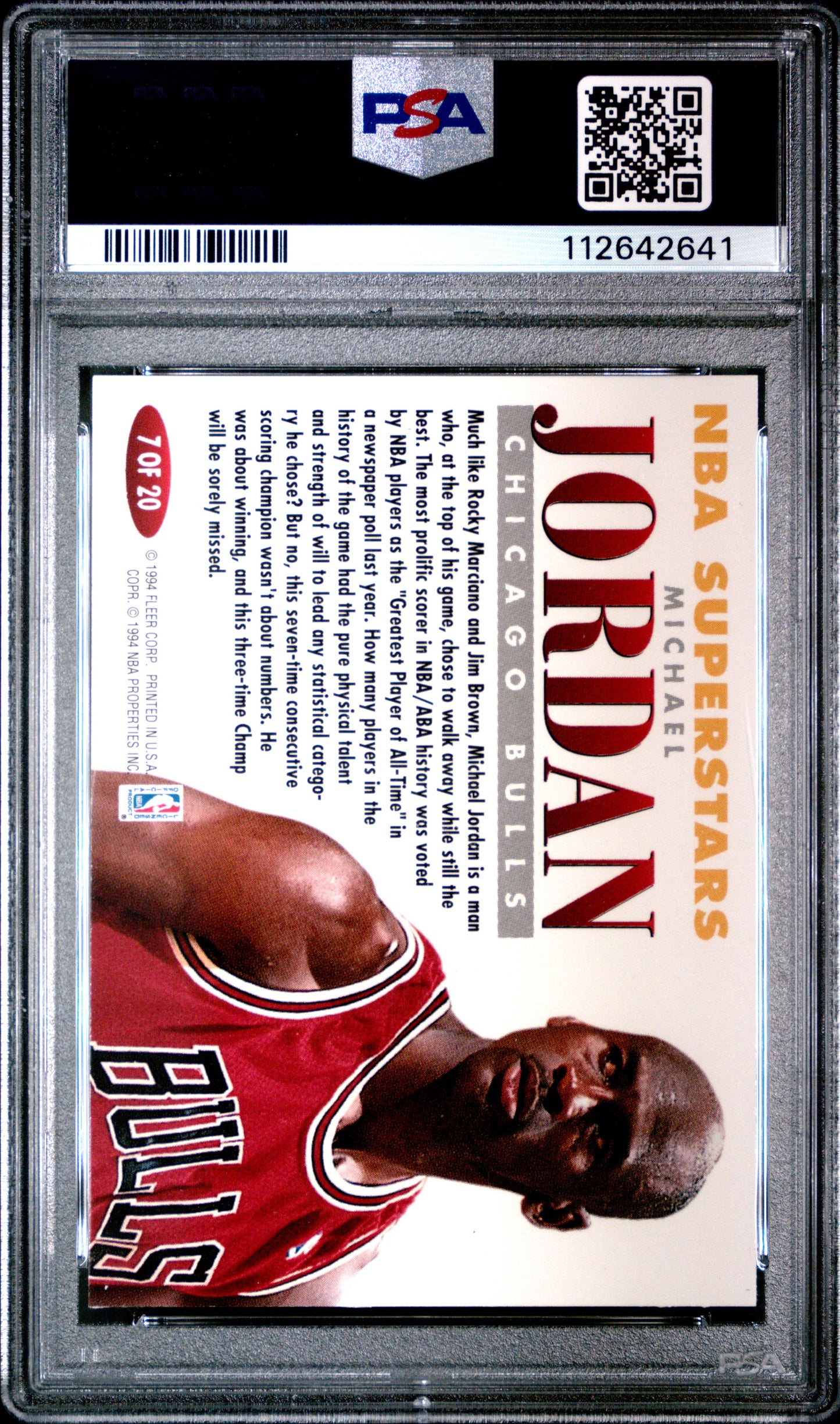 1993 Fleer NBA Superstars Michael Jordan #7 PSA 9
