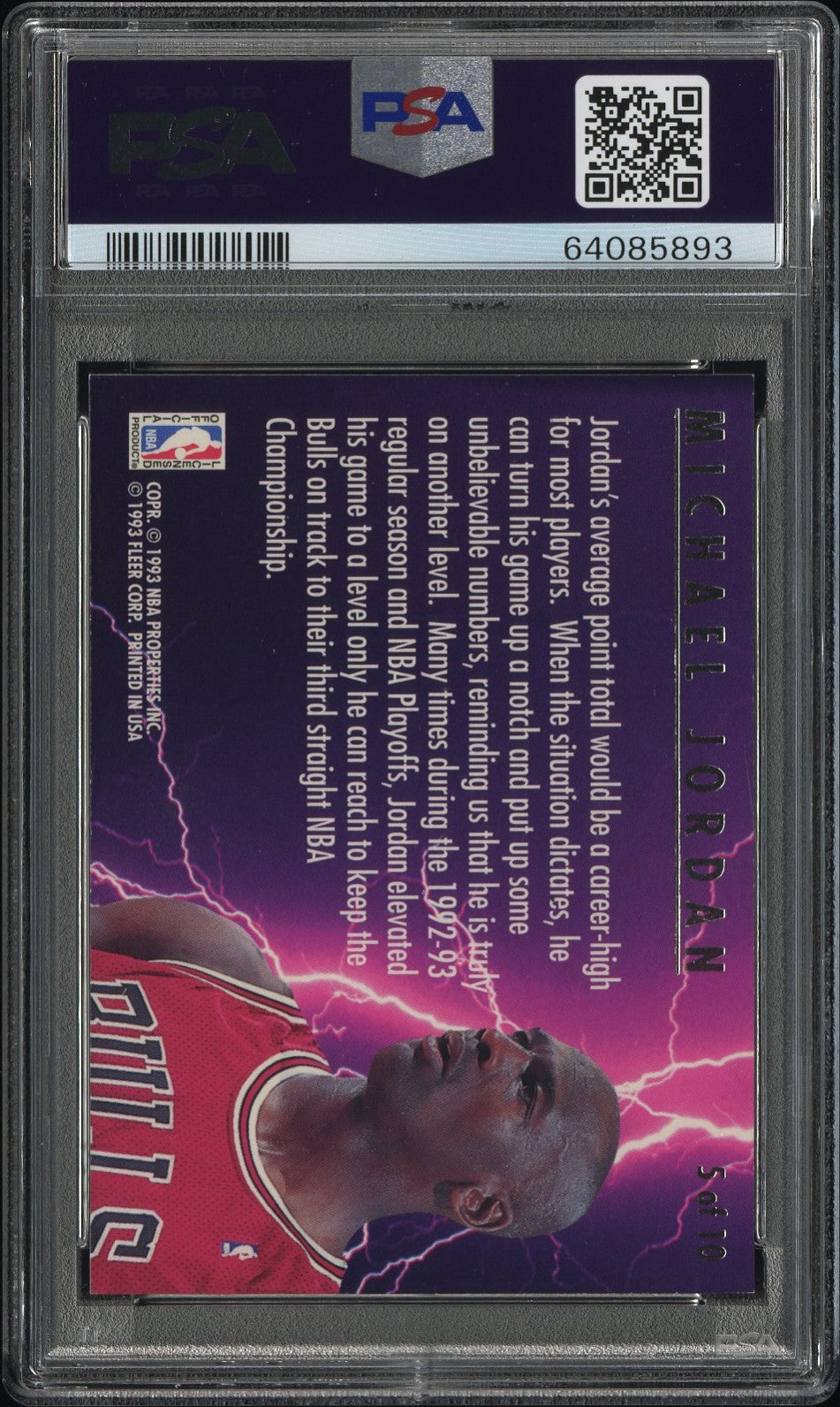 1993 Ultra Scoring Kings Michael Jordan #5 PSA 8
