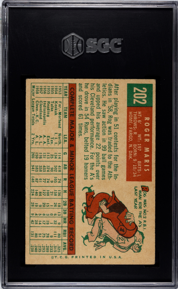 1959 Topps Roger Maris #202 SGC 4