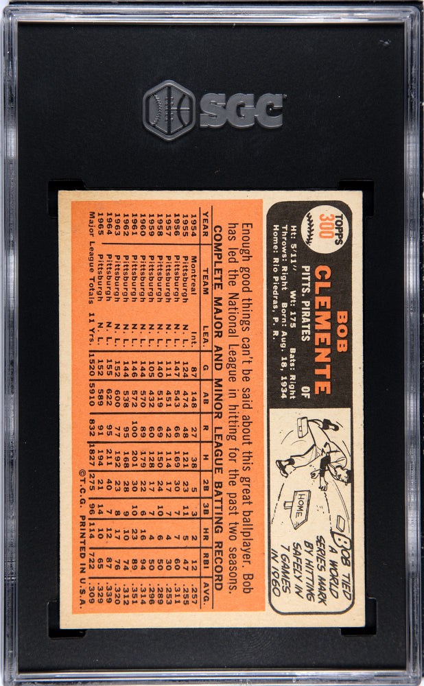 1966 Topps Bob Clemente #300 SGC 7