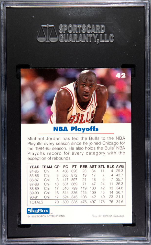 1992 Skybox Usa Michael Jordan #42 SGC 10