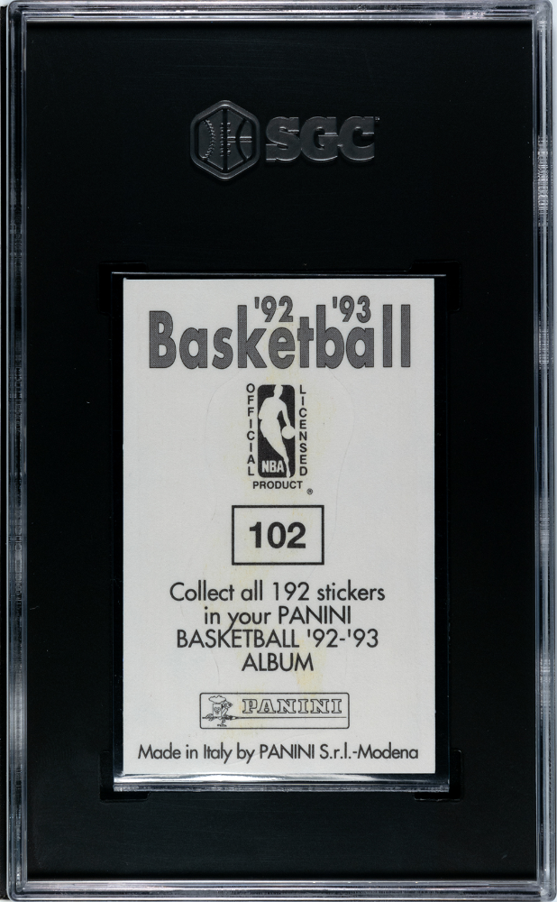 1992 Panini Stickers Michael Jordan #102 SGC 6