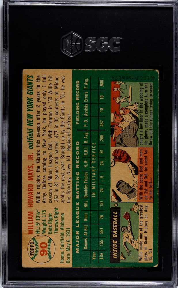 1954 Topps Willie Mays #90 SGC 4