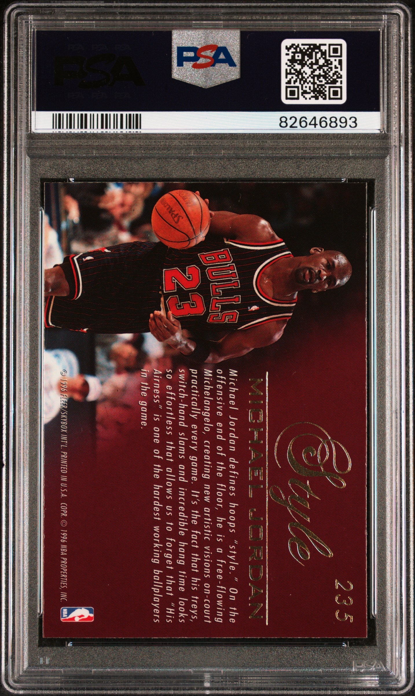 1995 Flair Michael Jordan #235 PSA 10