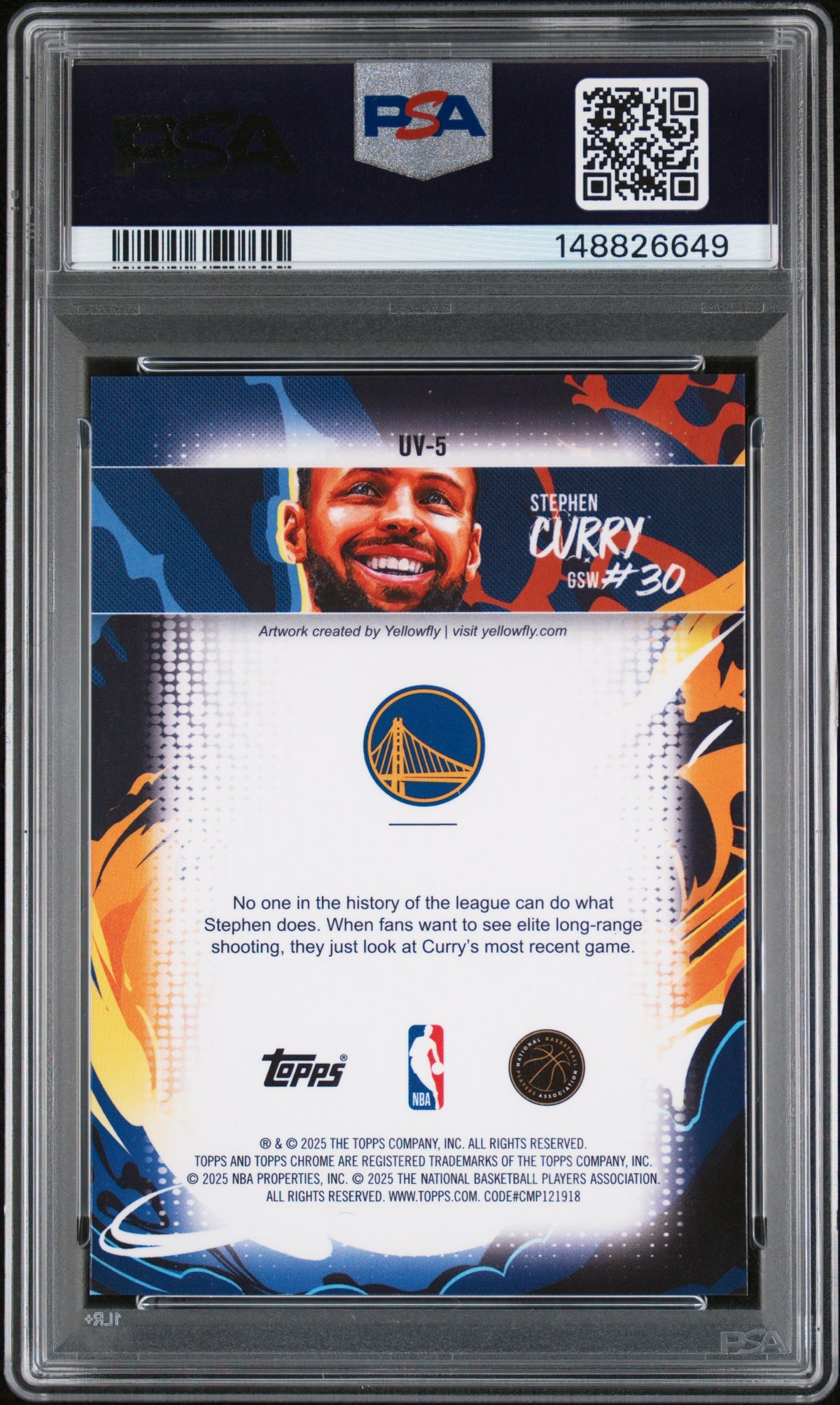 2025 Topps Chrome Ultra Violet Stephen Curry #UV-5 PSA 10