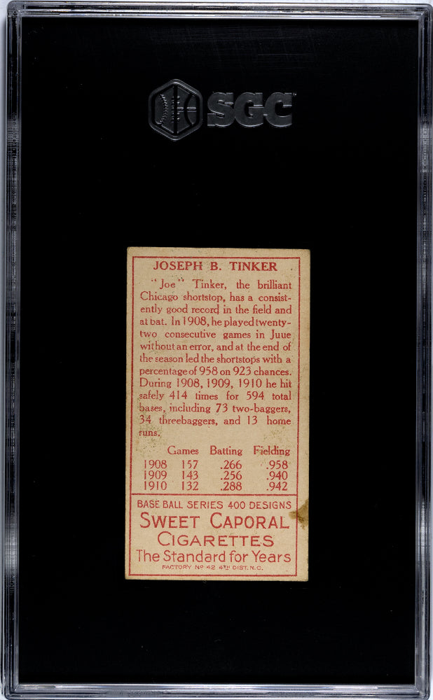1911 Sweet Caporal (T205) Joe Tinker SGC 5