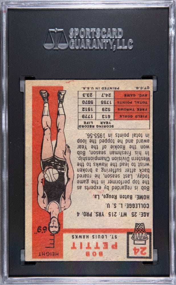 1957 Topps Bob Pettit #24 SGC 4.5